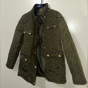 Women’s Green Quilted Downtown Field Jacket Size Small